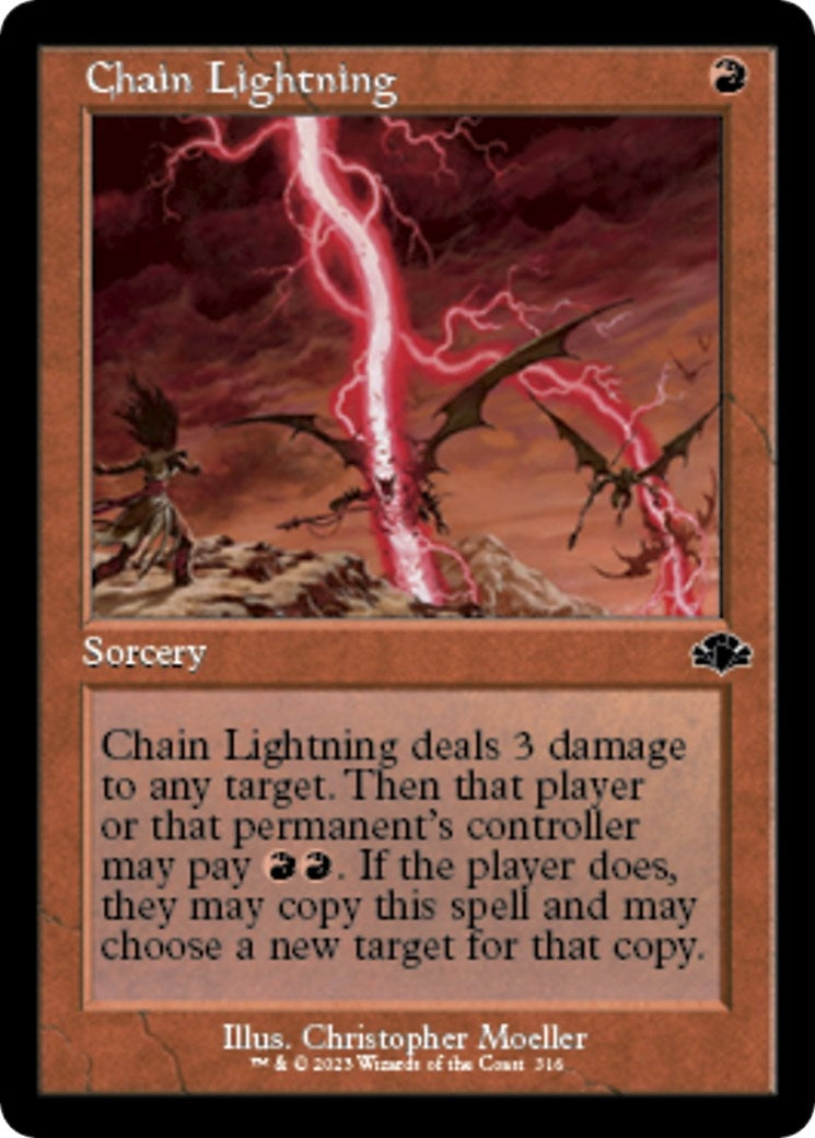 Image for Chain Lightning (Retro Frame) (Dominaria Remastered) (316) - Magic: The Gathering