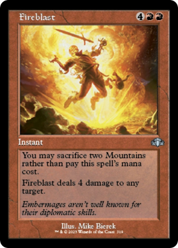 Image for Fireblast (Retro Frame) (Dominaria Remastered) (319) - Magic: The Gathering