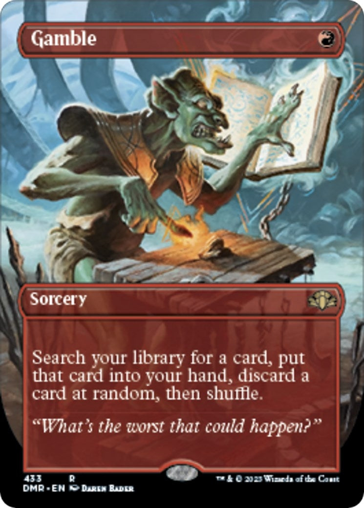 Image for Gamble (Borderless) (Dominaria Remastered) (433) - Magic: The Gathering