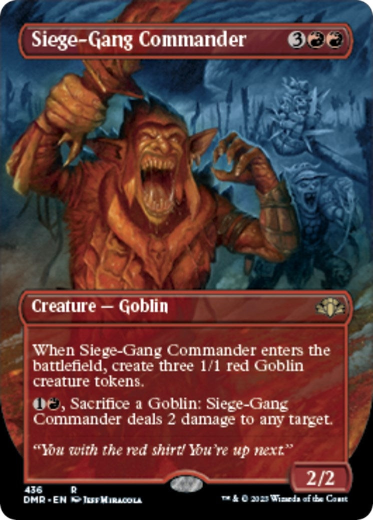 Image for Siege-Gang Commander (Borderless) (Dominaria Remastered) (436) - Magic: The Gathering