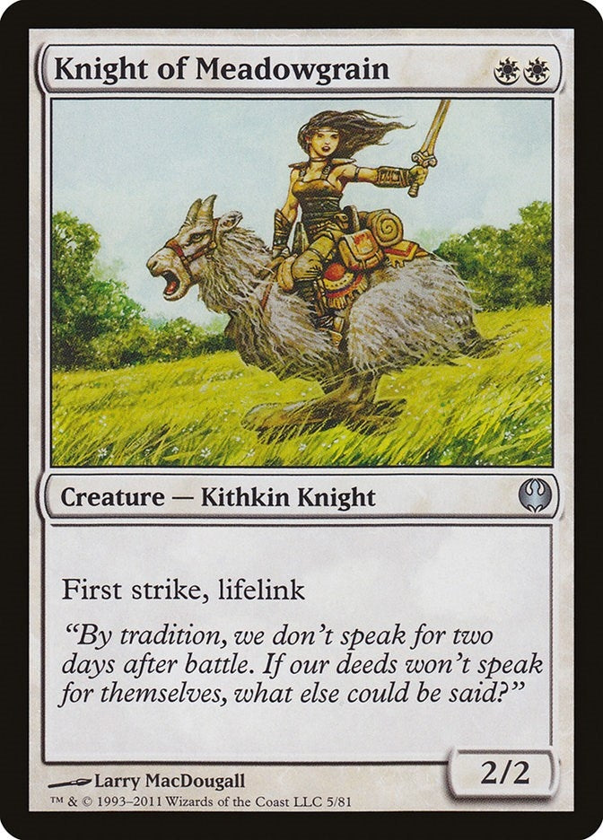 Image for Knight of Meadowgrain (Duel Decks: Knights vs. Dragons) (5) - Magic: The Gathering