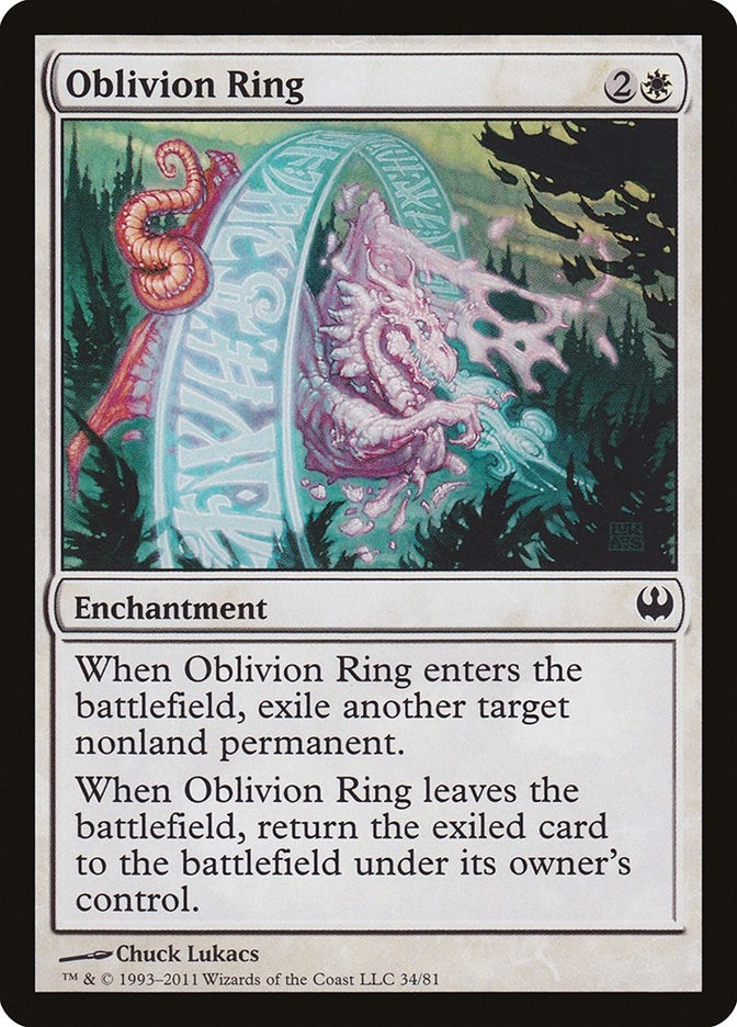 Image for Oblivion Ring (Duel Decks: Knights vs. Dragons) (34) - Magic: The Gathering