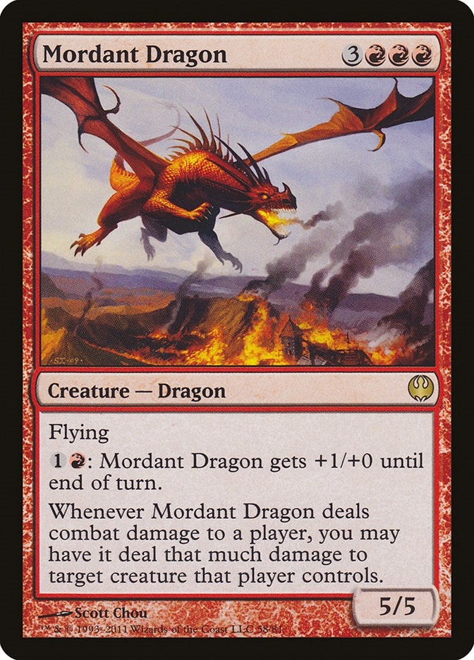 Image for Mordant Dragon (Duel Decks: Knights vs. Dragons) (58) - Magic: The Gathering