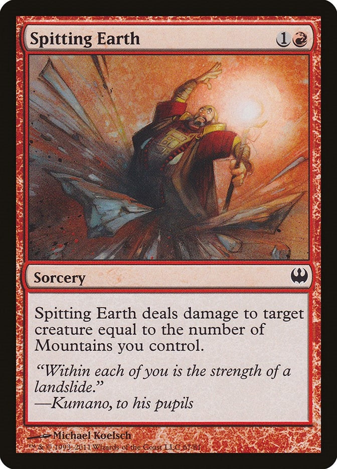 Image for Spitting Earth (Duel Decks: Knights vs. Dragons) (67) - Magic: The Gathering
