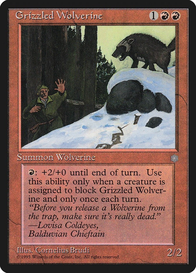 Image for Grizzled Wolverine (Ice Age) - Magic: The Gathering