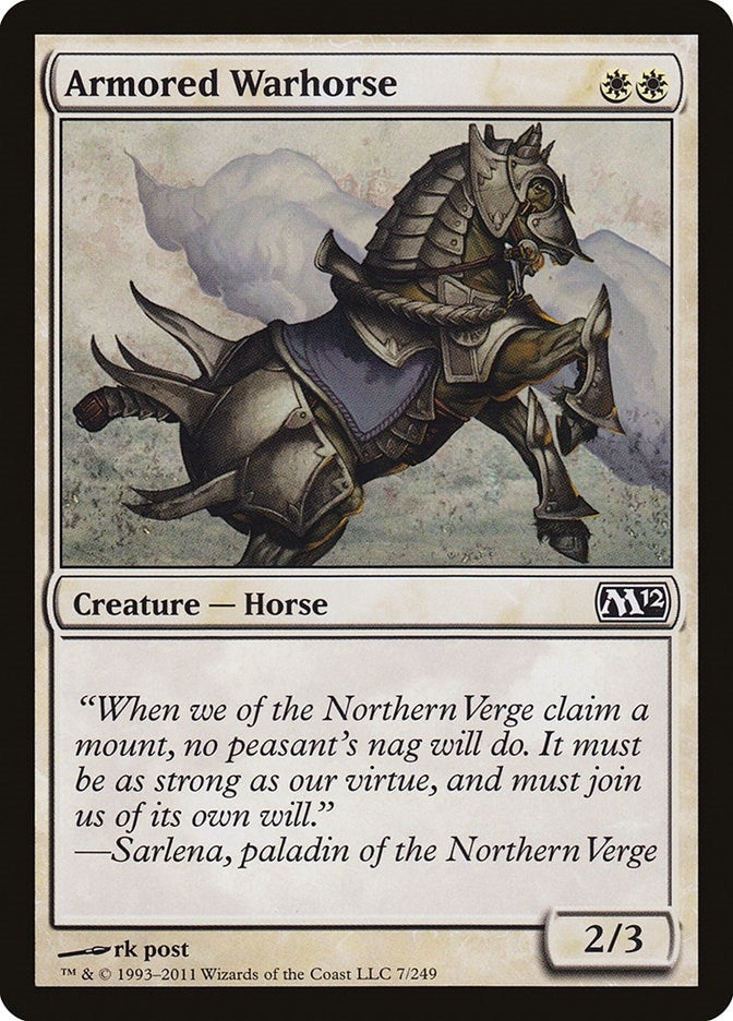 Image for Armored Warhorse (Magic 2012 (M12)) (7) - Magic: The Gathering