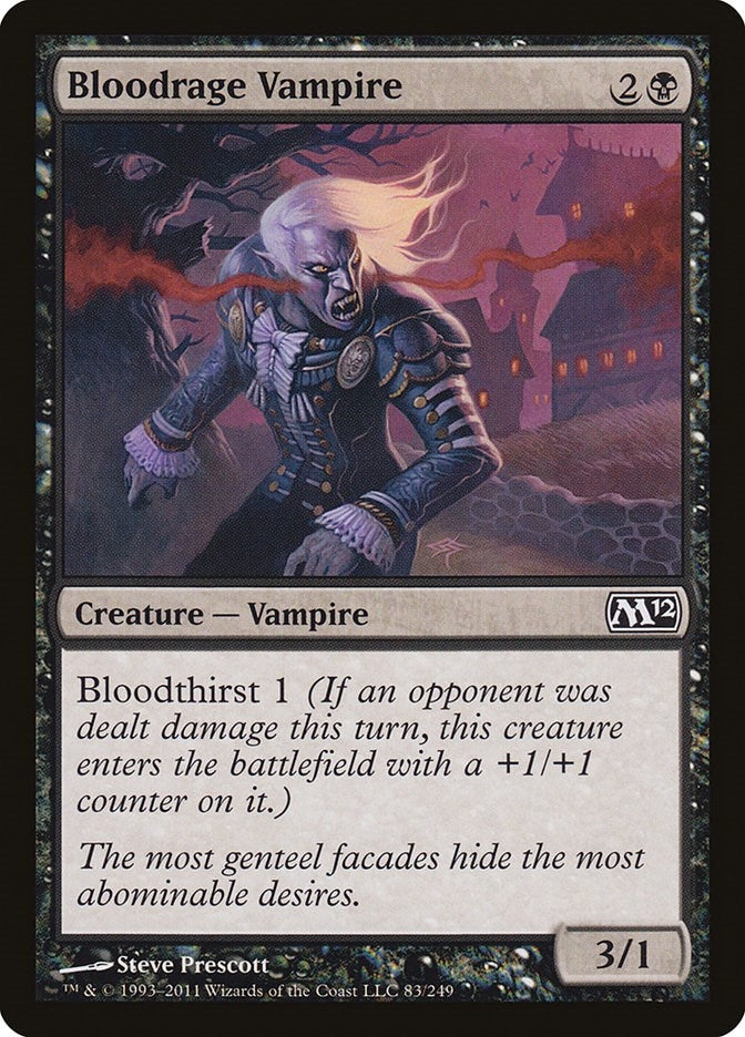 Image for Bloodrage Vampire (Magic 2012 (M12)) (83) - Magic: The Gathering