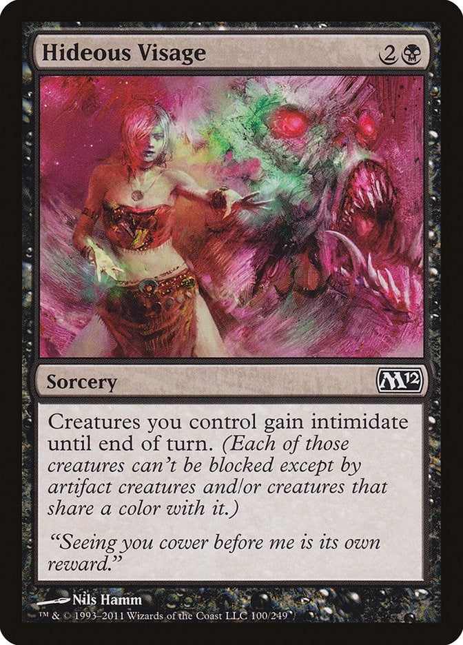 Image for Hideous Visage (Magic 2012 (M12)) (100) - Magic: The Gathering