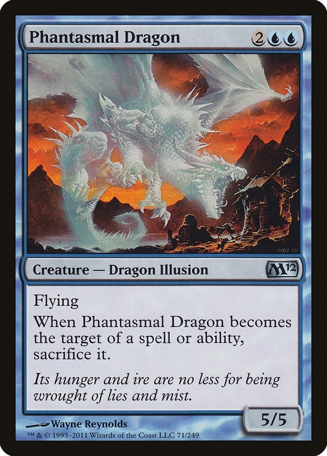 Image for Phantasmal Dragon (Magic 2012 (M12)) (71) - Magic: The Gathering