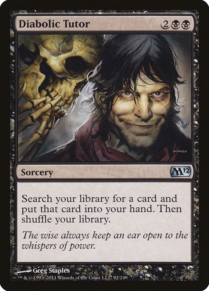 Image for Diabolic Tutor (Magic 2012 (M12)) (92) - Magic: The Gathering