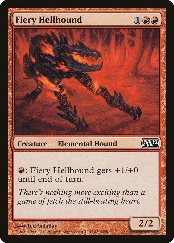 Image for Fiery Hellhound (Magic 2012 (M12)) (130) - Magic: The Gathering