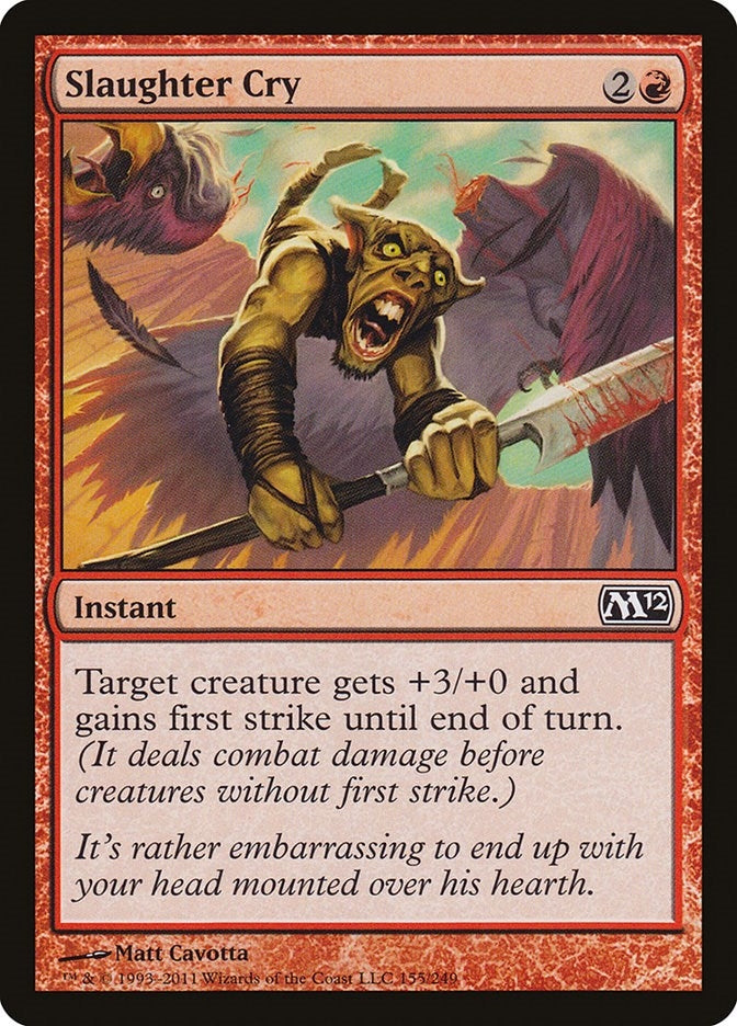 Image for Slaughter Cry (Magic 2012 (M12)) (155) - Magic: The Gathering