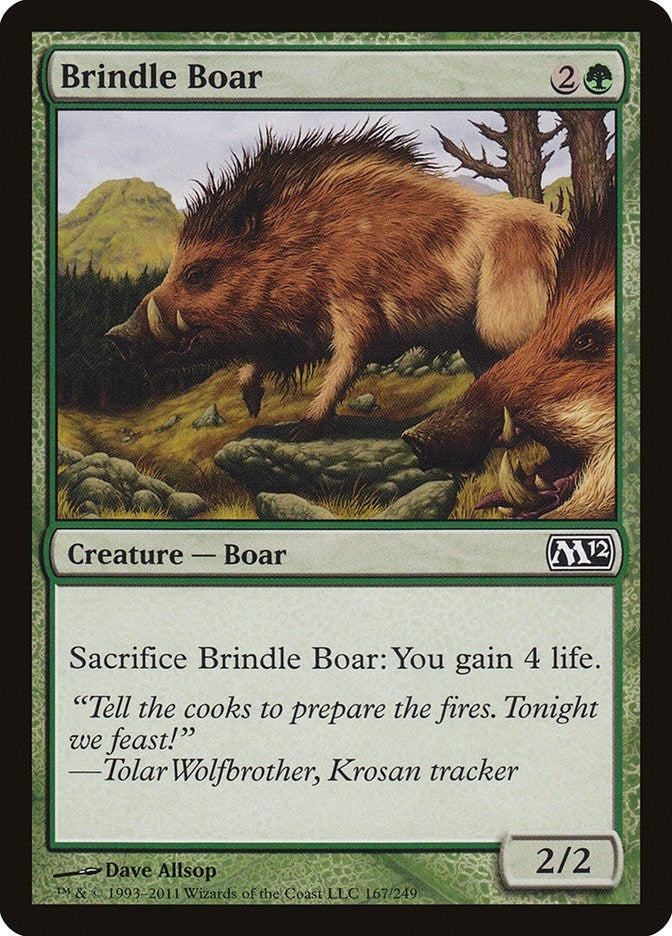 Image for Brindle Boar (Magic 2012 (M12)) (167) - Magic: The Gathering