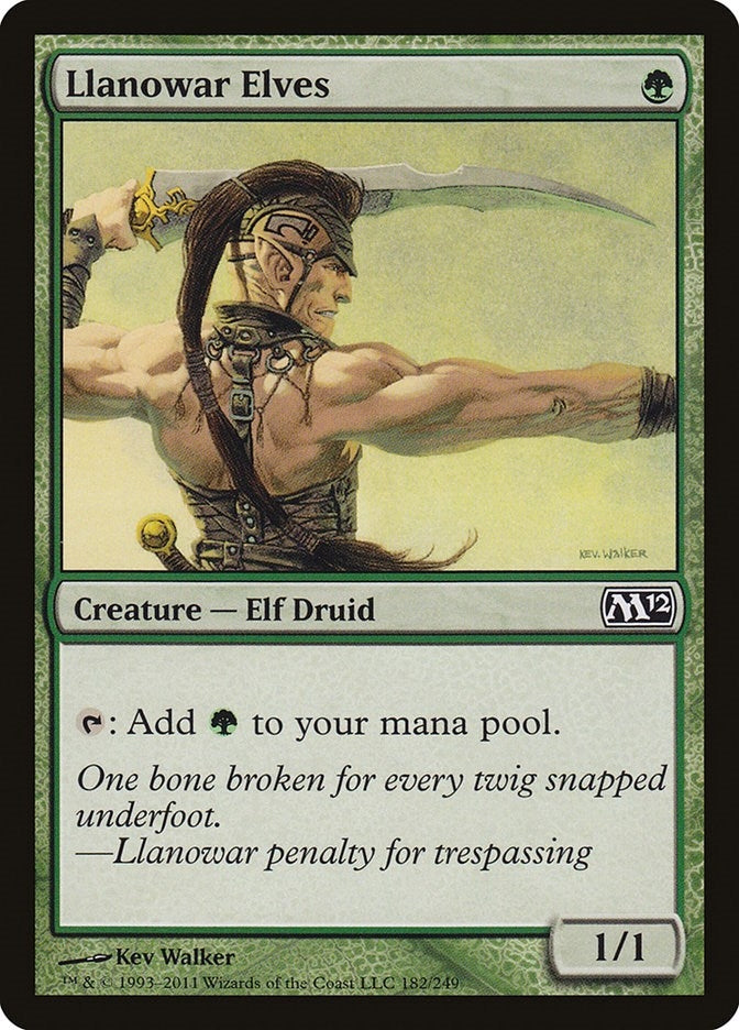 Image for Llanowar Elves (Magic 2012 (M12)) (182) - Magic: The Gathering