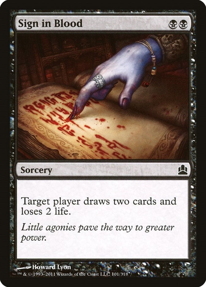 Image for Sign in Blood (Commander) (101) - Magic: The Gathering
