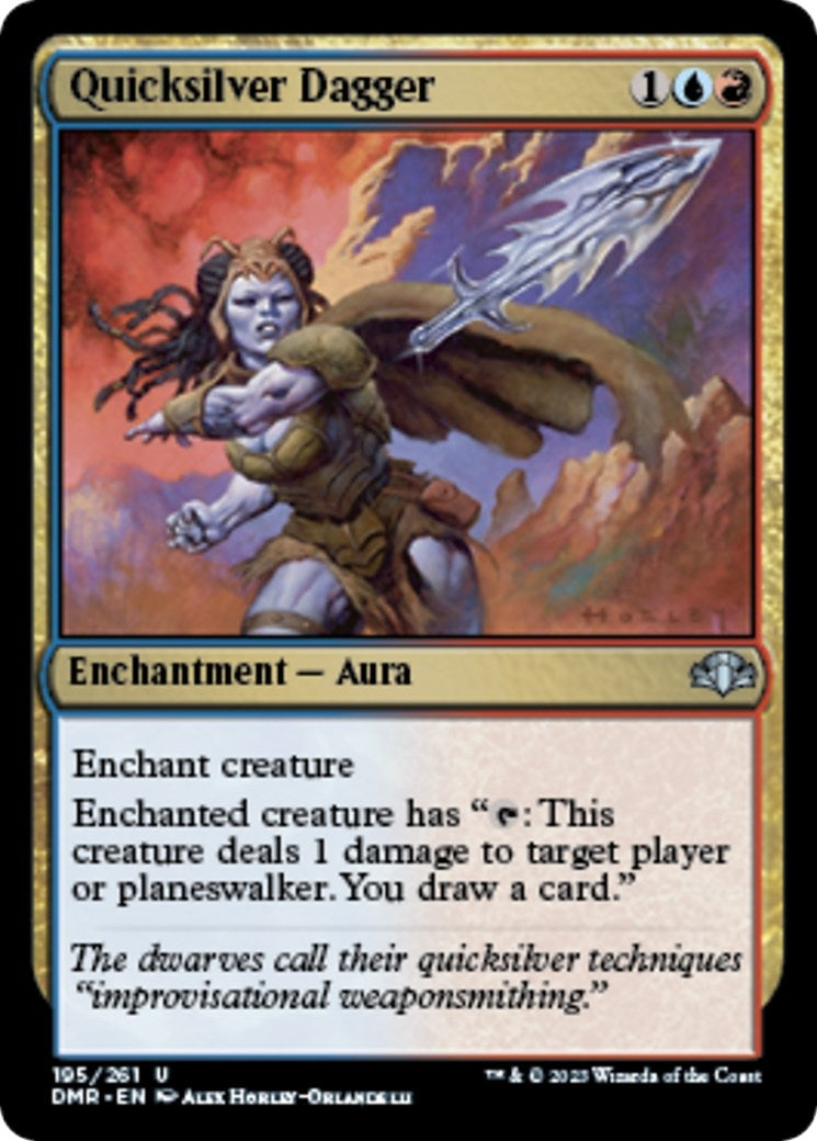 Image for Quicksilver Dagger (Dominaria Remastered) (195) - Magic: The Gathering