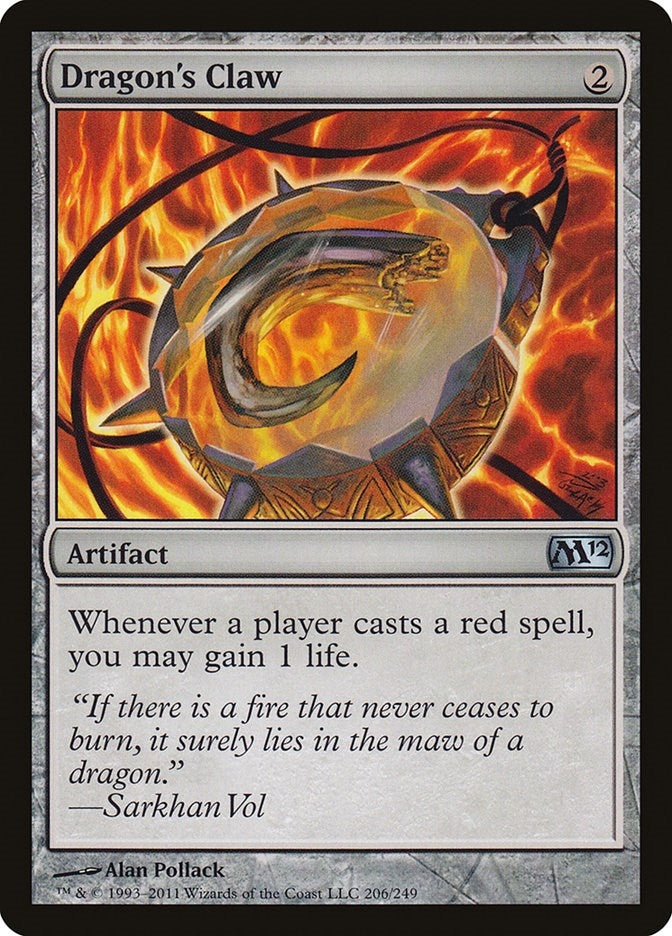 Image for Dragon's Claw (Magic 2012 (M12)) (206) - Magic: The Gathering