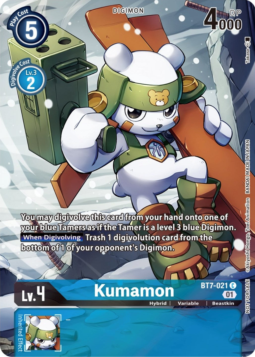 Image for Kumamon (2nd Anniversary Frontier Card) (BT07) (BT7-021 C) - Digimon Card Game
