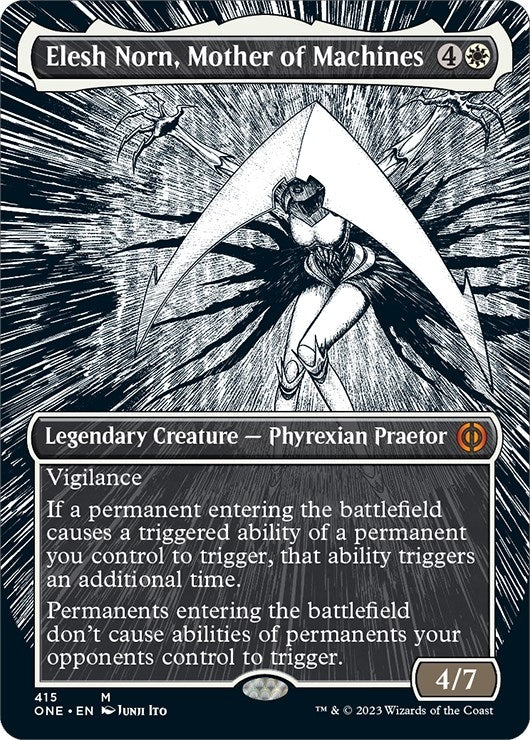 Image for Elesh Norn, Mother of Machines (Borderless) (Phyrexia: All Will Be One) (415) - Magic: The Gathering