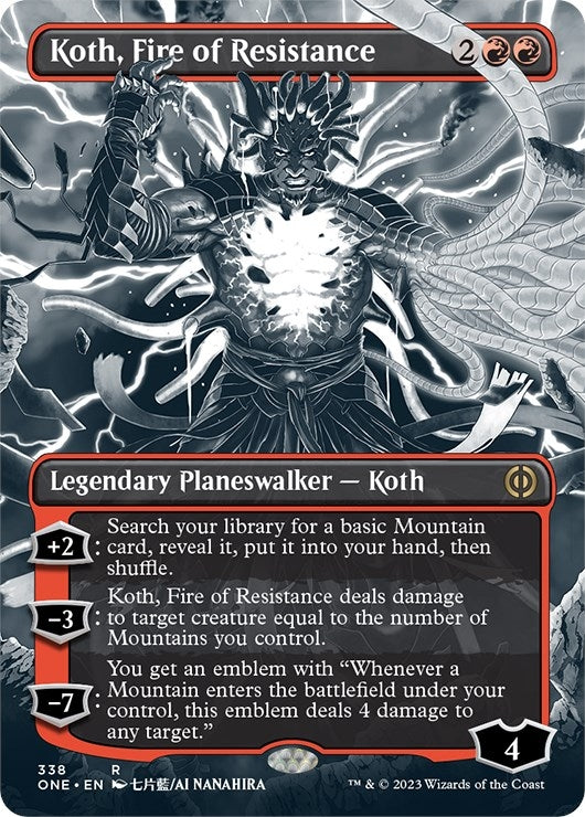 Image for Koth, Fire of Resistance (Borderless) (Phyrexia: All Will Be One) (338) - Magic: The Gathering