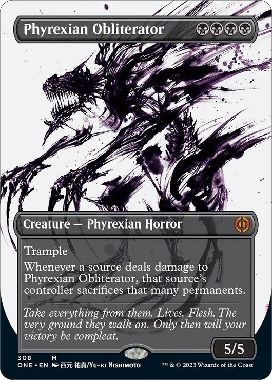 Image for Phyrexian Obliterator (Showcase) (Phyrexia: All Will Be One) (308) - Magic: The Gathering