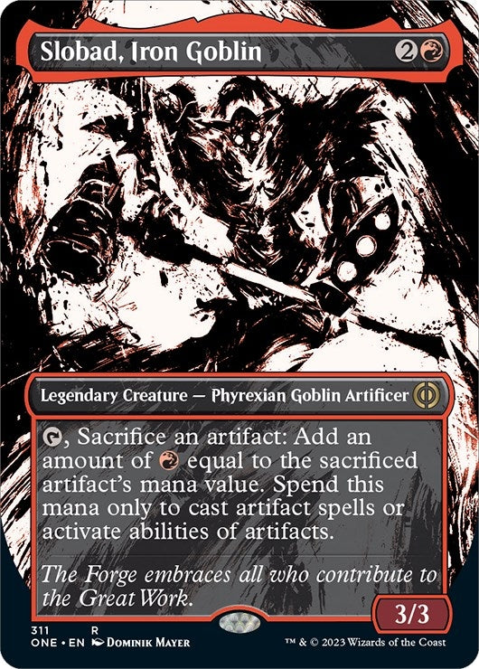 Image for Slobad, Iron Goblin (Showcase) (Phyrexia: All Will Be One) (311) - Magic: The Gathering