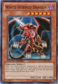 Image for White-Horned Dragon (Gold Series 4: Pyramids Edition) (GLD4-EN014) - YuGiOh