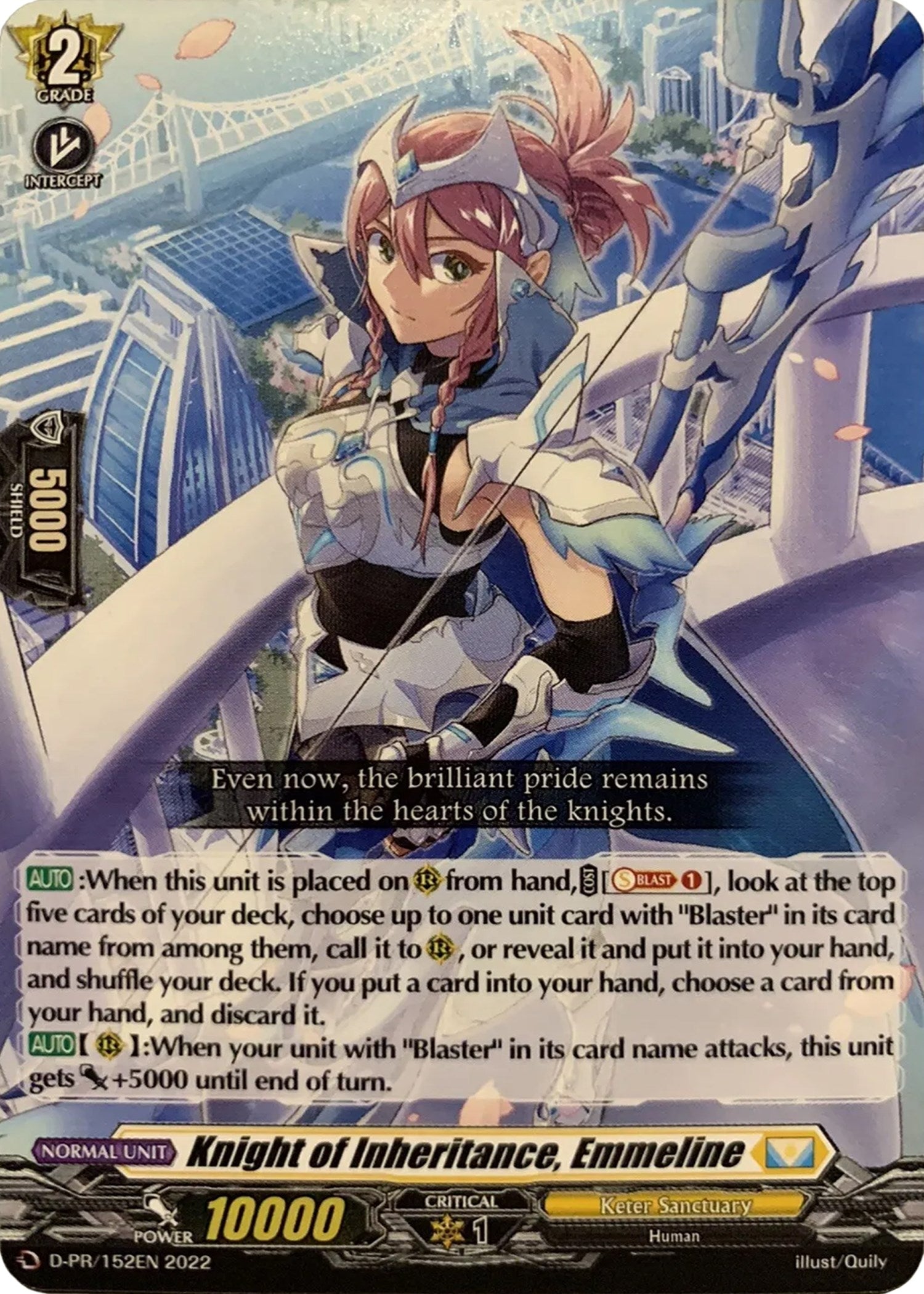 Image for Knight of Inheritance, Emmeline (D Promo Cards) (D-PR/152EN) - Cardfight Vanguard