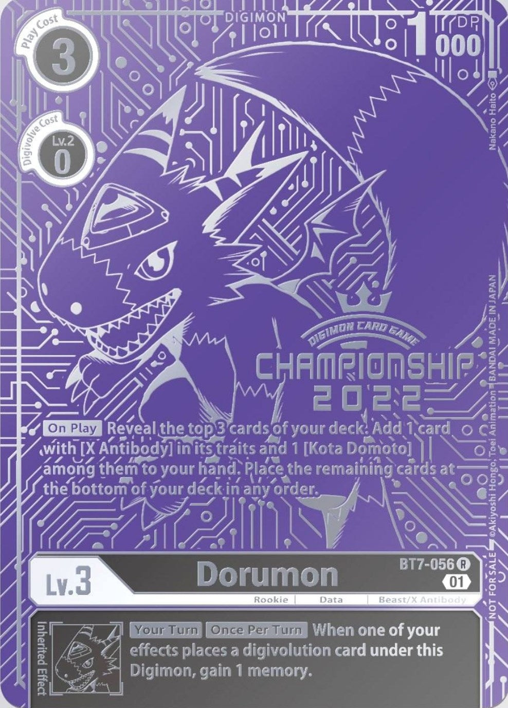 Image for Dorumon (2022 Championship Finals Top 16) (BT07) (BT7-056 R) - Digimon Card Game