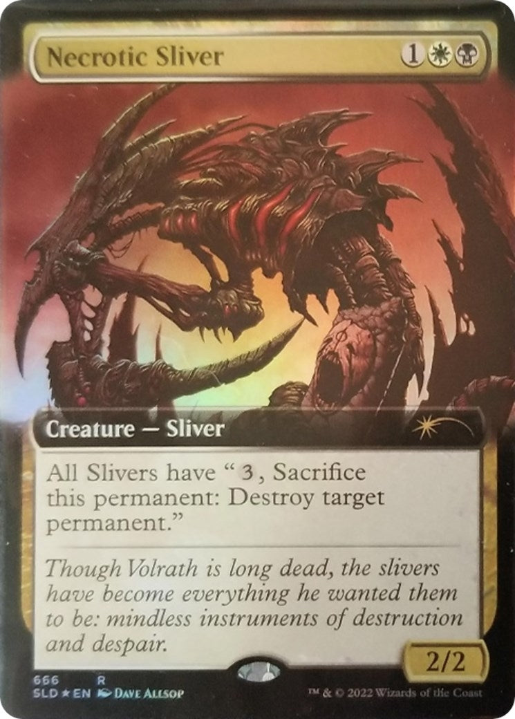 Image for Necrotic Sliver (Extended Art) (Secret Lair Drop Series) (666) - Magic: The Gathering