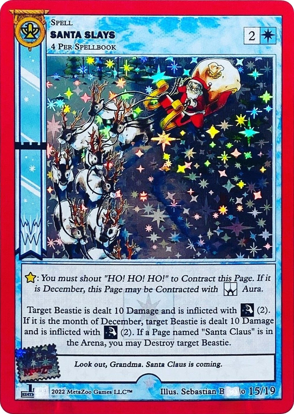 Image for Santa Slays (First Edition) (Holiday Promos) (15/19) - MetaZoo