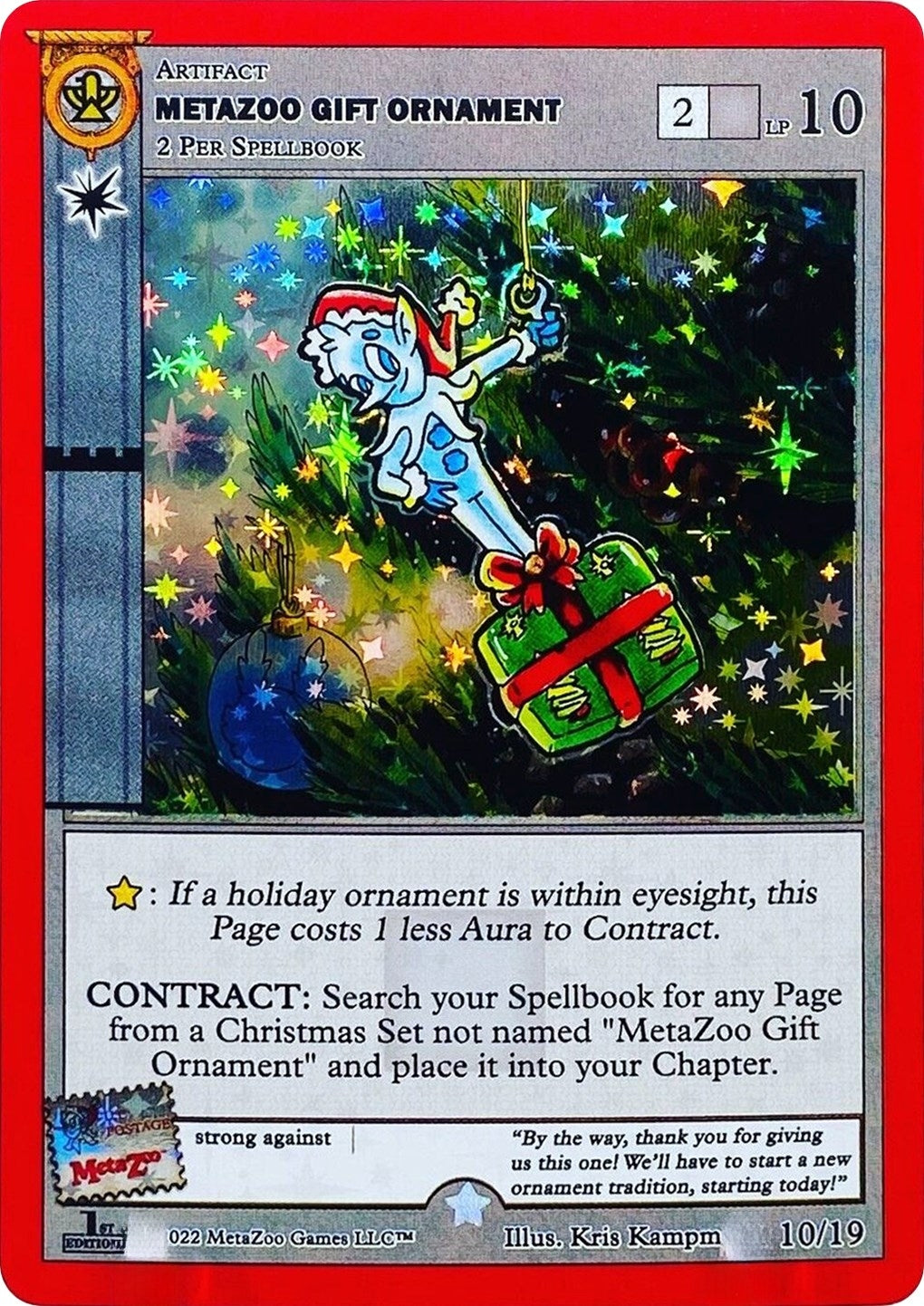 Image for MetaZoo Gift Ornament (First Edition) (Holiday Promos) (10/19) - MetaZoo