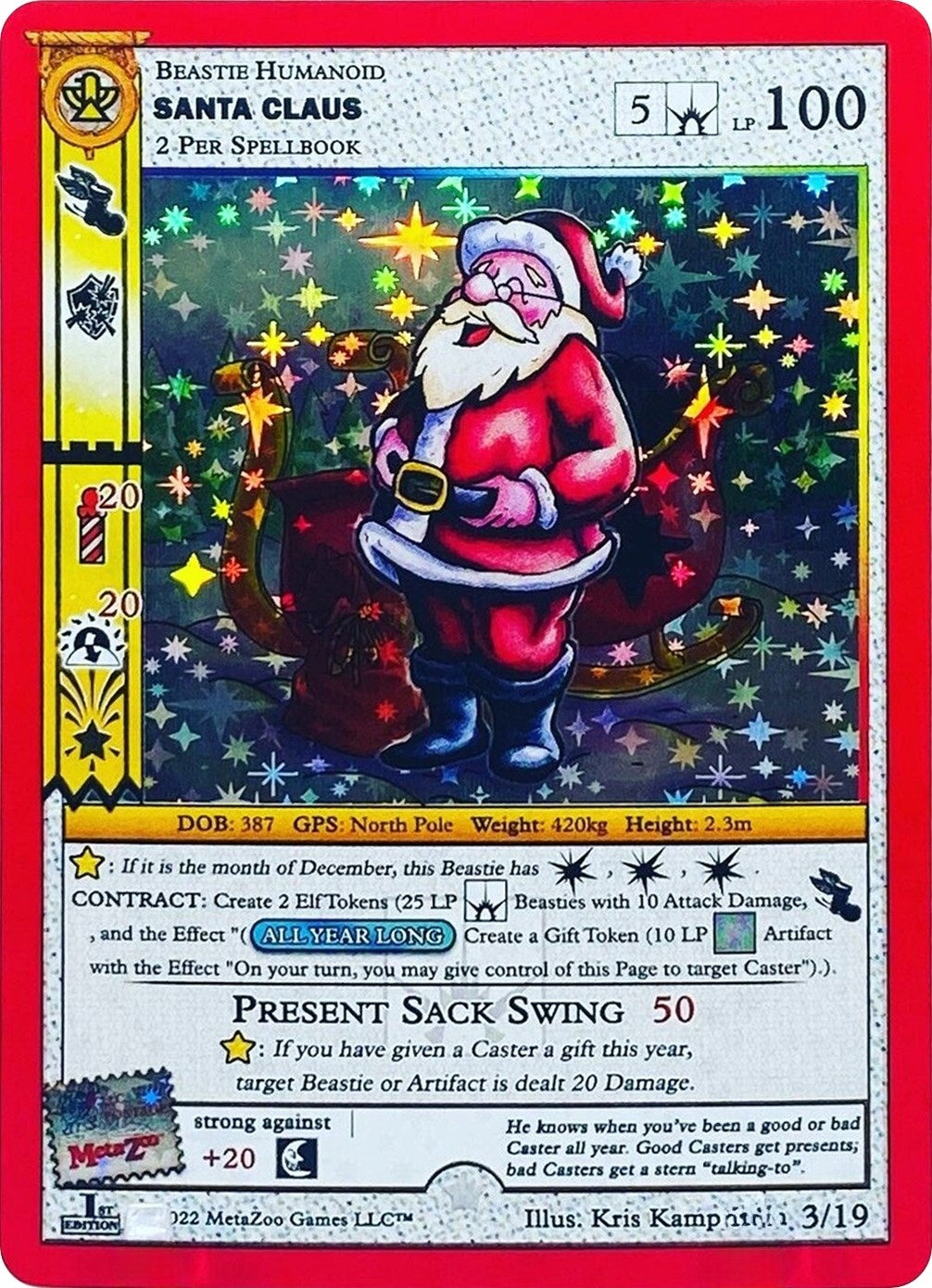 Image for Santa Claus (Holiday Promo 2022) (First Edition) (Holiday Promos) (3/19) - MetaZoo