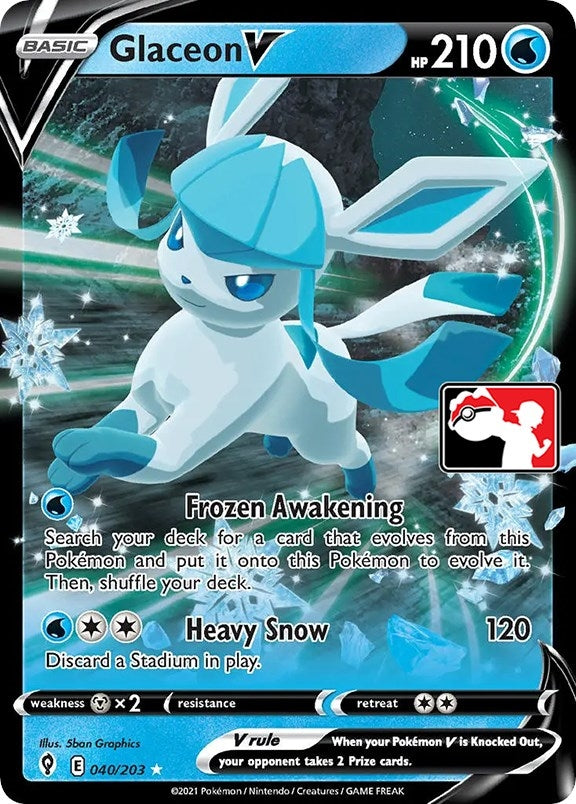 Image for Glaceon V (Prize Pack Series Cards) (040/203) - Pokemon