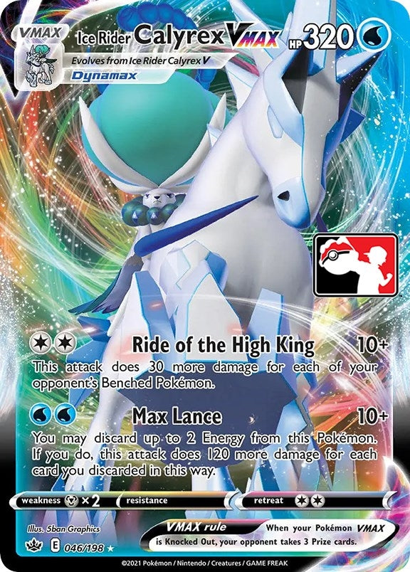 Image for Ice Rider Calyrex VMAX (Prize Pack Series Cards) (046/198) - Pokemon