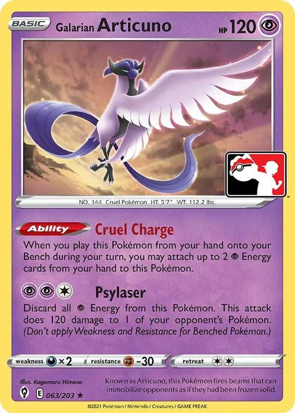 Image for Galarian Articuno (Prize Pack Series Cards) (063/203) - Pokemon