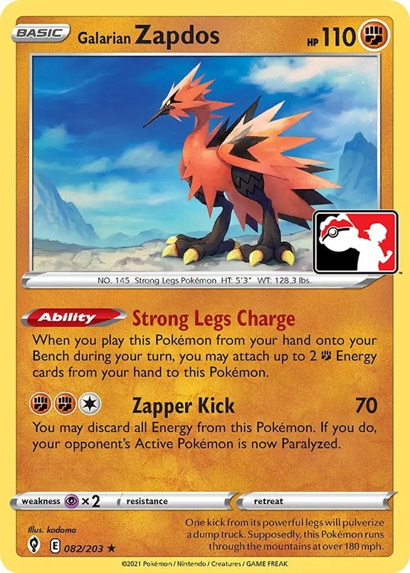 Image for Galarian Zapdos (Prize Pack Series Cards) (082/203) - Pokemon
