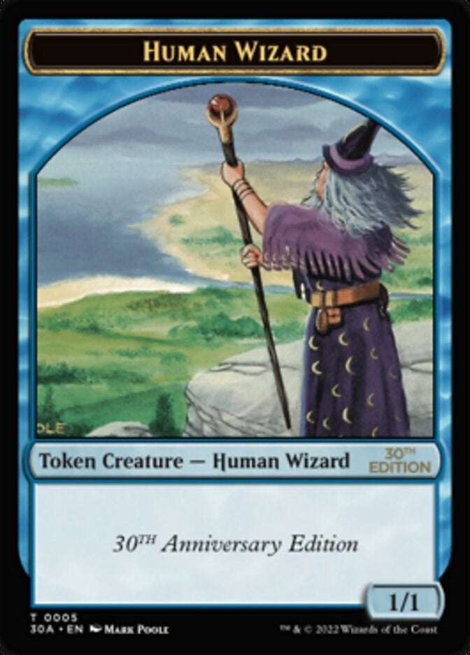 Image for Human Wizard Token (30th Anniversary Edition) (5) - Magic: The Gathering