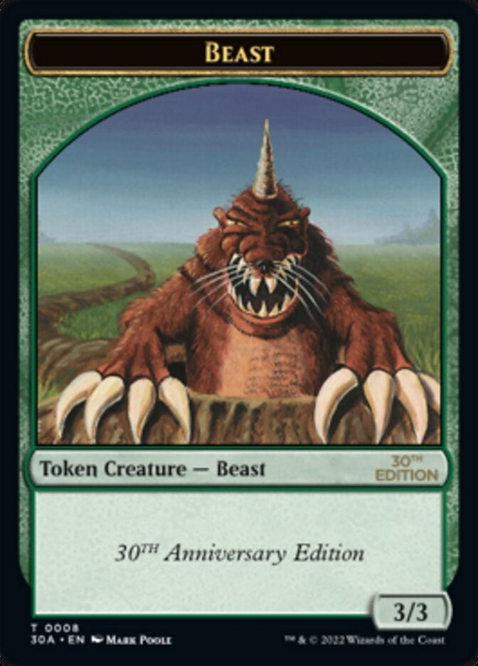 Image for Beast Token (30th Anniversary Edition) (8) - Magic: The Gathering