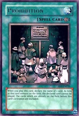 Image for Prohibition (Pharaoh's Servant (Worldwide English)) (PSV-EN039) - YuGiOh