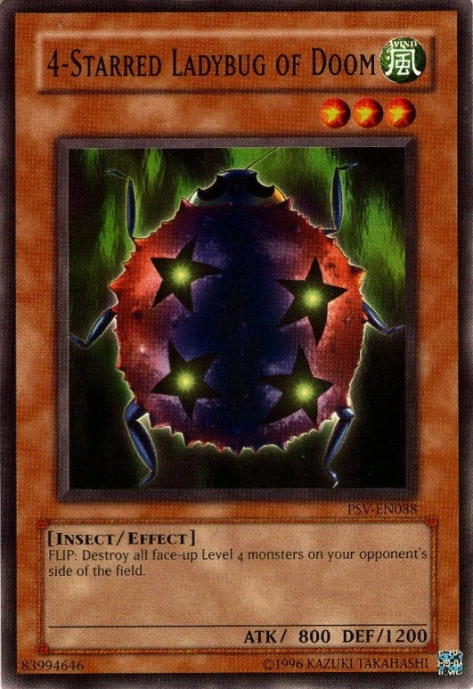 Image for 4-Starred Ladybug of Doom (Pharaoh's Servant (Worldwide English)) (PSV-EN088) - YuGiOh