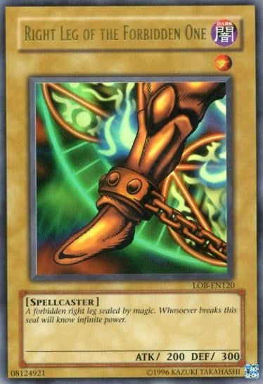 Image for Right Leg of the Forbidden One (Legend of Blue Eyes White Dragon (Worldwide English)) (LOB-EN120) - YuGiOh