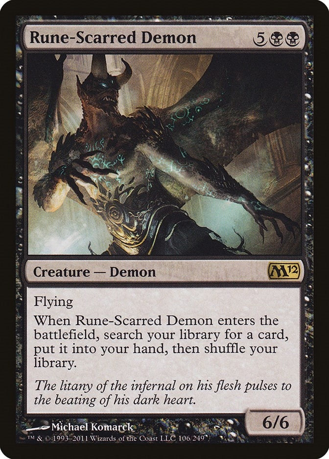 Image for Rune-Scarred Demon (Magic 2012 (M12)) (106) - Magic: The Gathering