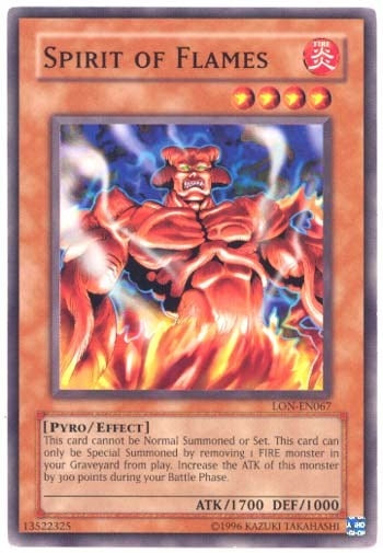 Image for Spirit of Flames (Labyrinth of Nightmare (Worldwide English)) (LON-EN067) - YuGiOh