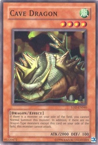 Image for Cave Dragon (Legacy of Darkness (Worldwide English)) (LOD-EN040) - YuGiOh