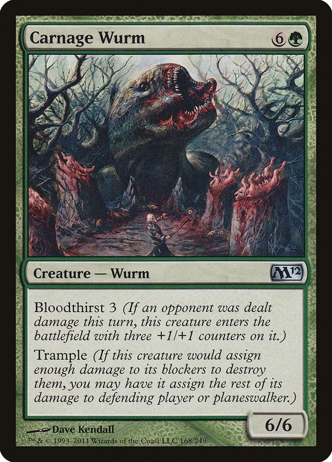 Image for Carnage Wurm (Magic 2012 (M12)) (168) - Magic: The Gathering