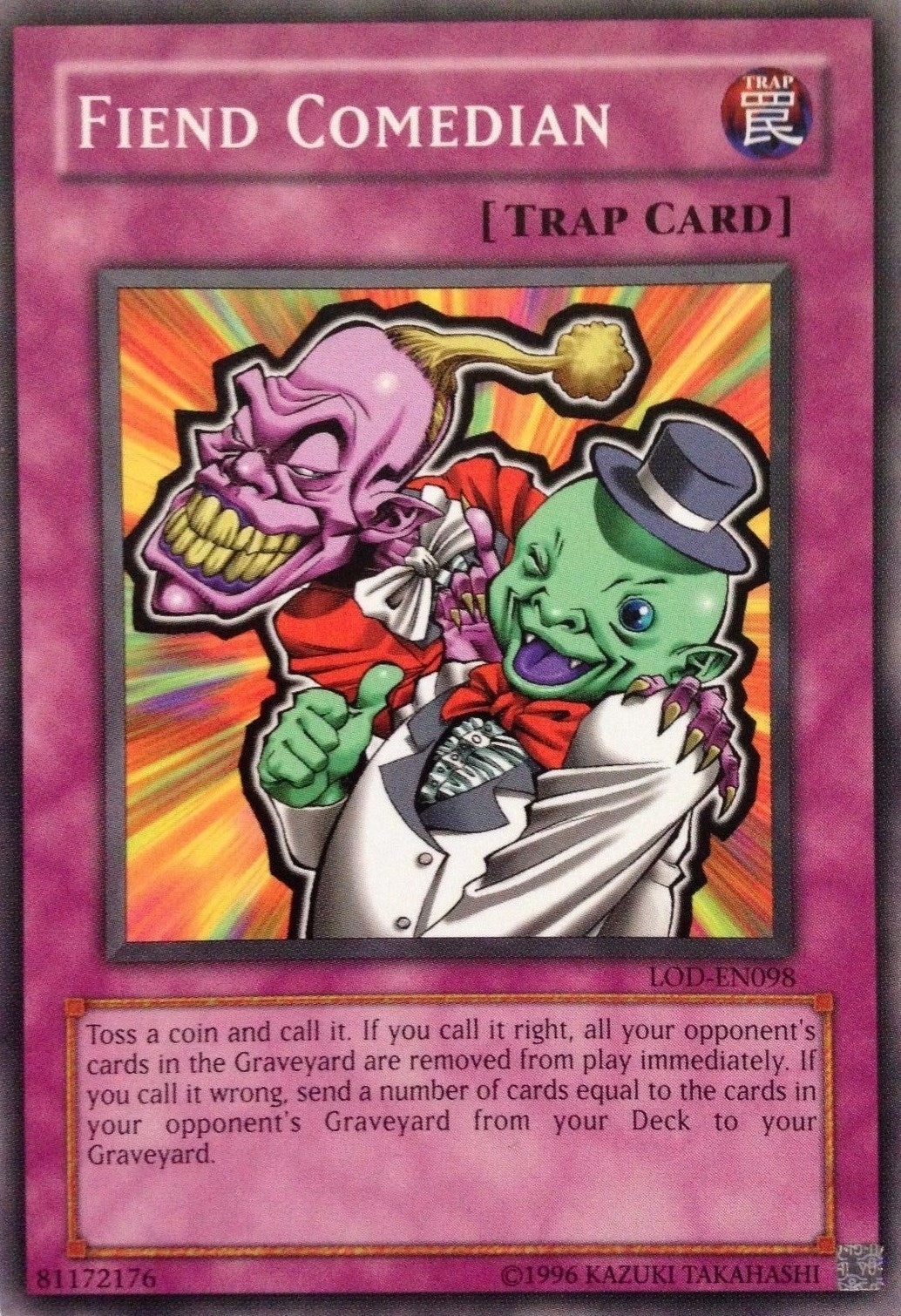 Image for Fiend Comedian (Legacy of Darkness (Worldwide English)) (LOD-EN098) - YuGiOh