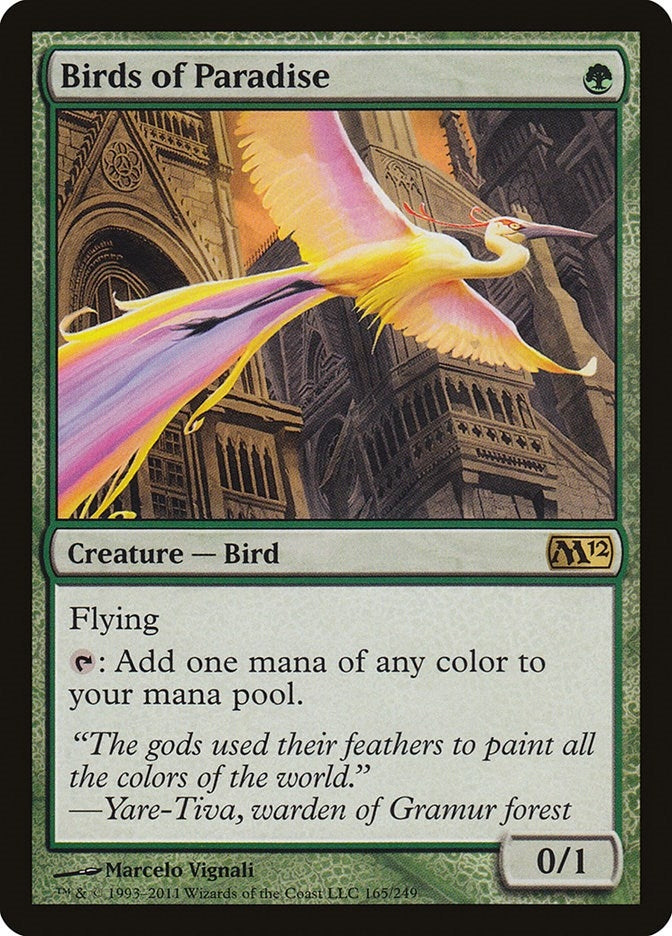 Image for Birds of Paradise (Magic 2012 (M12)) (165) - Magic: The Gathering