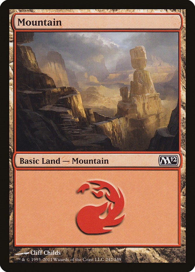 Image for Mountain (242) (Magic 2012 (M12)) (242) - Magic: The Gathering