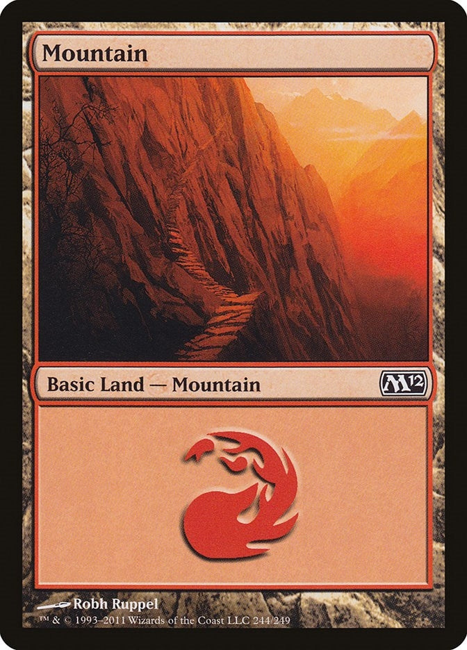 Image for Mountain (244) (Magic 2012 (M12)) (244) - Magic: The Gathering